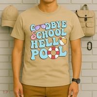 Goodbye School Hello Pool Summer Break Last Day of School T-Shirt thumb 6