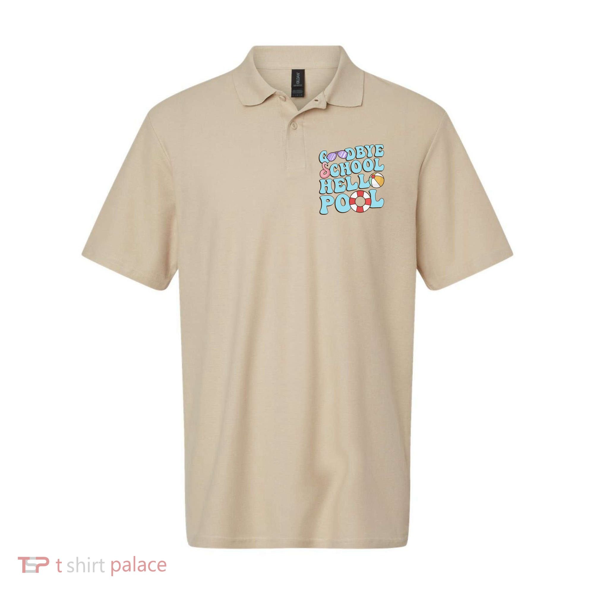 Goodbye School Hello Pool Summer Break Last Day of School Polo