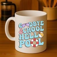 Goodbye School Hello Pool Summer Break Last Day of School Coffee Mug thumb 4