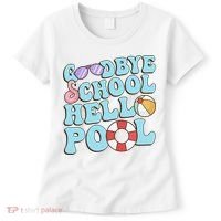 Goodbye School Hello Pool Summer Break Last Day of School Women's T-Shirt thumb 0