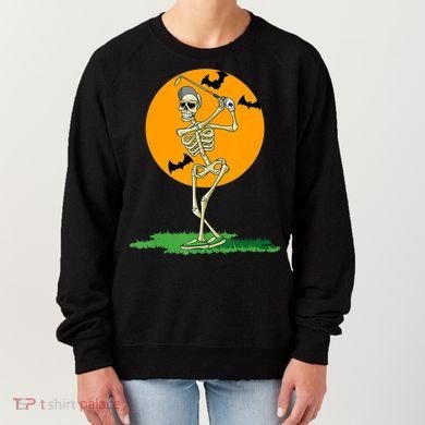 Golfing Skeleton Halloween Golf Halloween Golfer Women's Sweatshirt