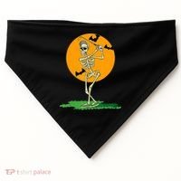 Golfing Skeleton Halloween Golf Halloween Golfer USA-Made Doggie Bandana thumb 0