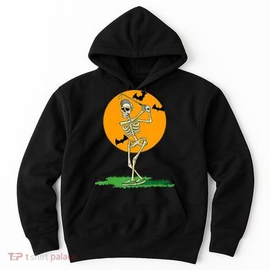 Golfing Skeleton Halloween Golf Halloween Golfer Hoodie