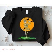 Golfing Skeleton Halloween Golf Halloween Golfer Sweatshirt thumb 2