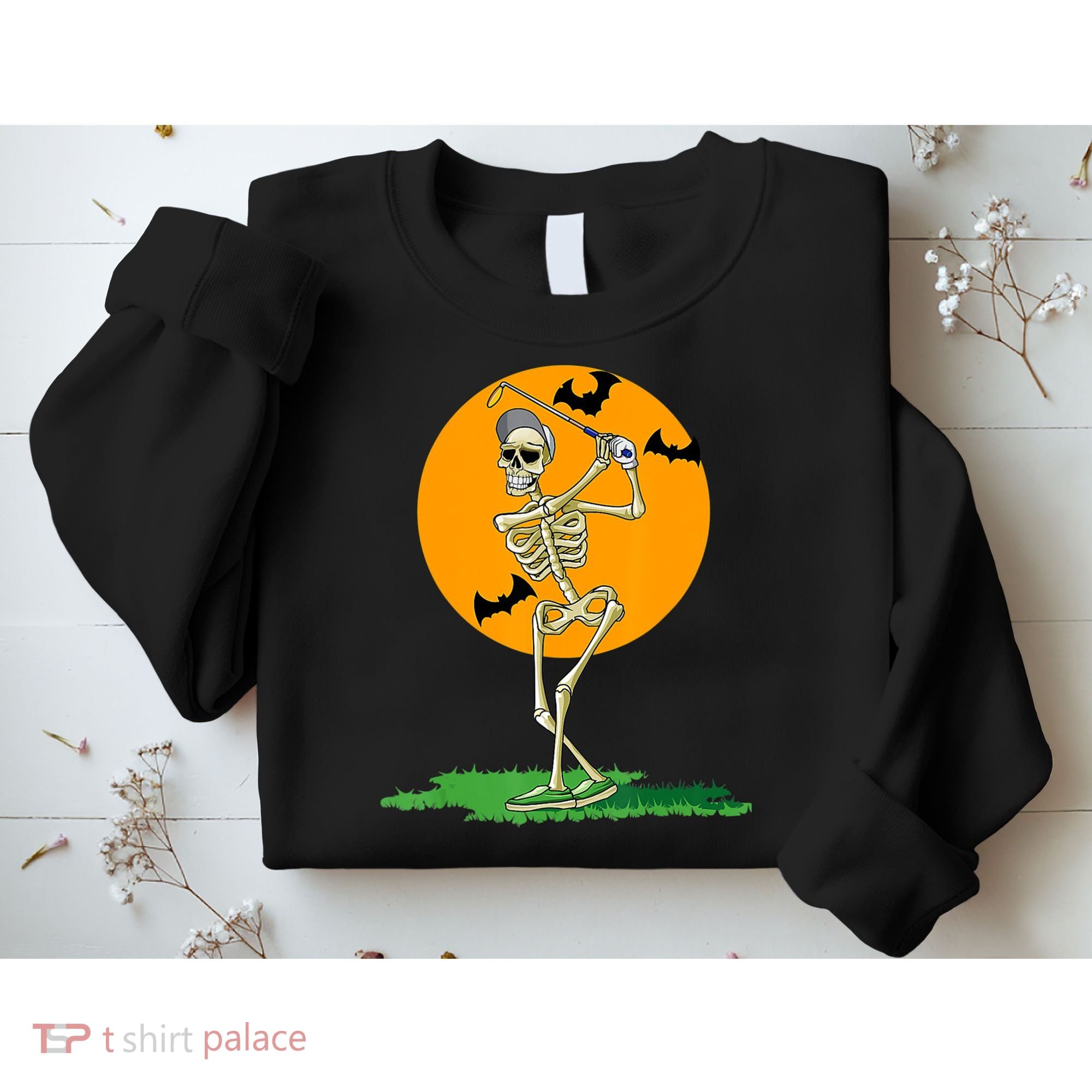 Golfing Skeleton Halloween Golf Halloween Golfer Sweatshirt