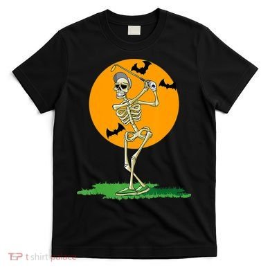 Golfing Skeleton Halloween Golf Halloween Golfer T-Shirt