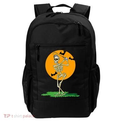 Golfing Skeleton Halloween Golf Halloween Golfer Backpack