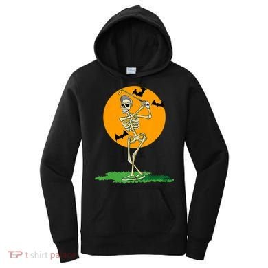 Golfing Skeleton Halloween Golf Halloween Golfer Women's Hoodie