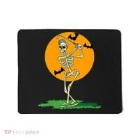 Golfing Skeleton Halloween Golf Halloween Golfer Mousepad thumb 0