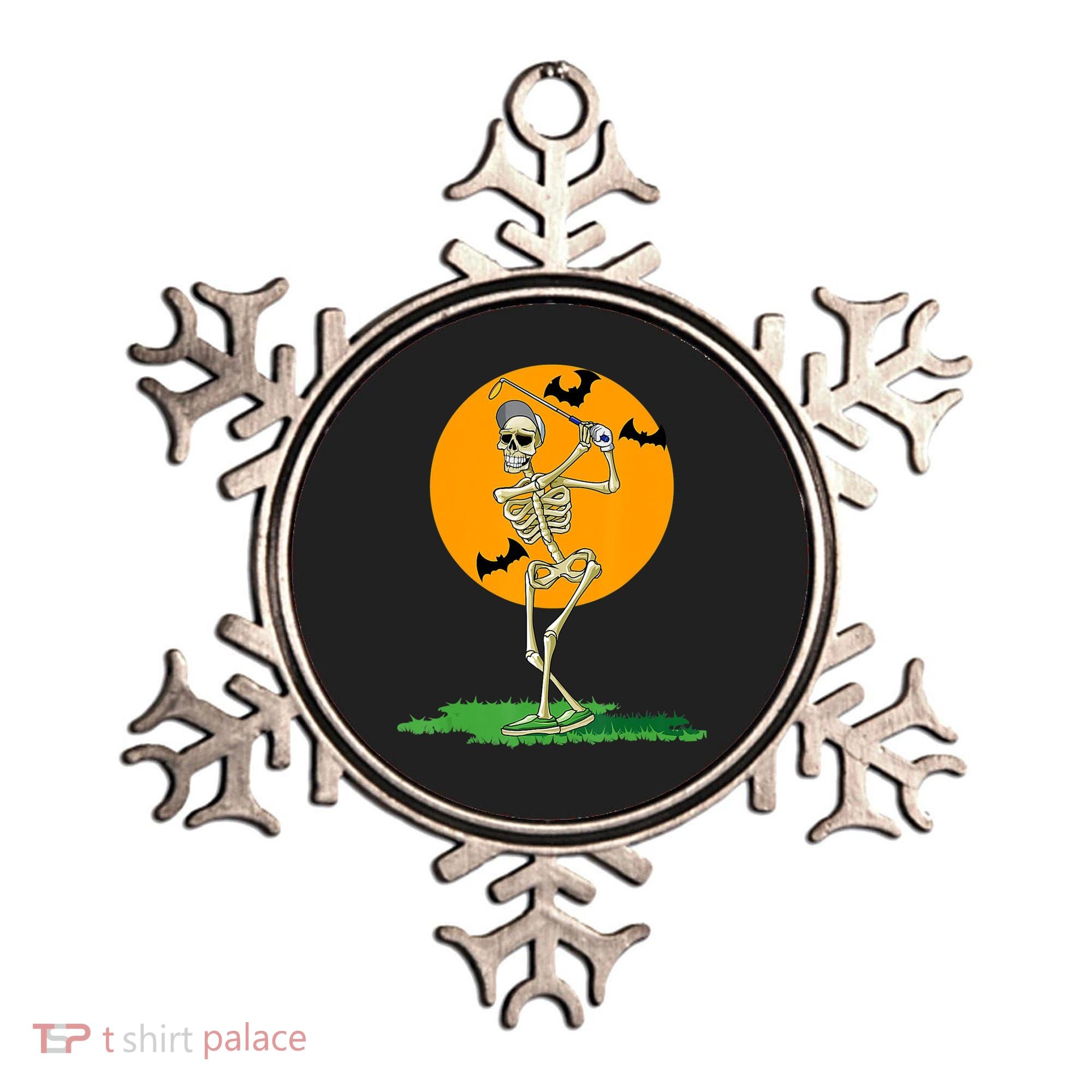 Golfing Skeleton Halloween Golf Halloween Golfer Ornament