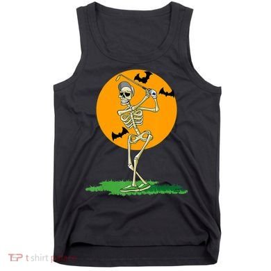 Golfing Skeleton Halloween Golf Halloween Golfer Tank Top