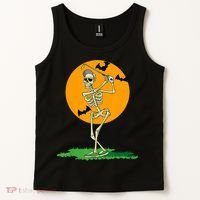 Golfing Skeleton Halloween Golf Halloween Golfer Tank Top thumb 2