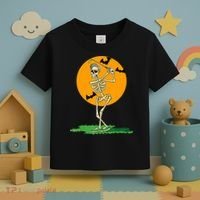 Golfing Skeleton Halloween Golf Halloween Golfer Toddler T-Shirt thumb 3
