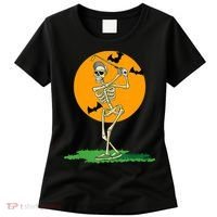 Golfing Skeleton Halloween Golf Halloween Golfer Women's T-Shirt thumb 0