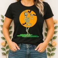 Golfing Skeleton Halloween Golf Halloween Golfer Women's T-Shirt thumb 2