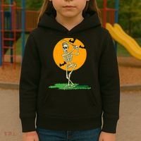 Golfing Skeleton Halloween Golf Halloween Golfer Kids Hoodie thumb 3