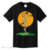 Golfing Skeleton Halloween Golf Halloween Golfer Kids T-Shirt thumb 0