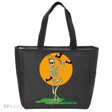 Golfing Skeleton Halloween Golf Halloween Golfer Tote Bag
