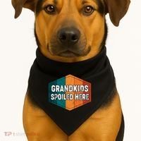 Grandkids Spoiled Here USA-Made Doggie Bandana thumb 1