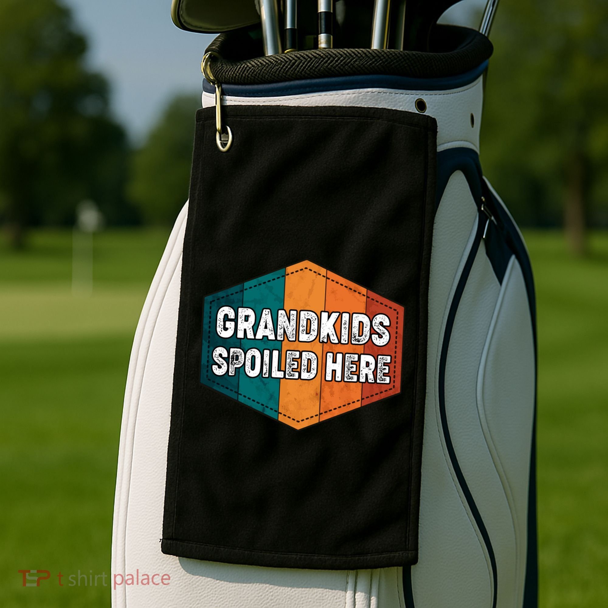 Grandkids Spoiled Here Golf Towel