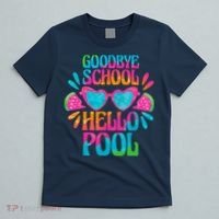 Goodbye School Hello Pool Watermelon Last Day Of School T-Shirt thumb 5