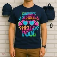 Goodbye School Hello Pool Watermelon Last Day Of School T-Shirt thumb 6