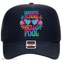 Goodbye School Hello Pool Watermelon Last Day Of School Hat thumb 0