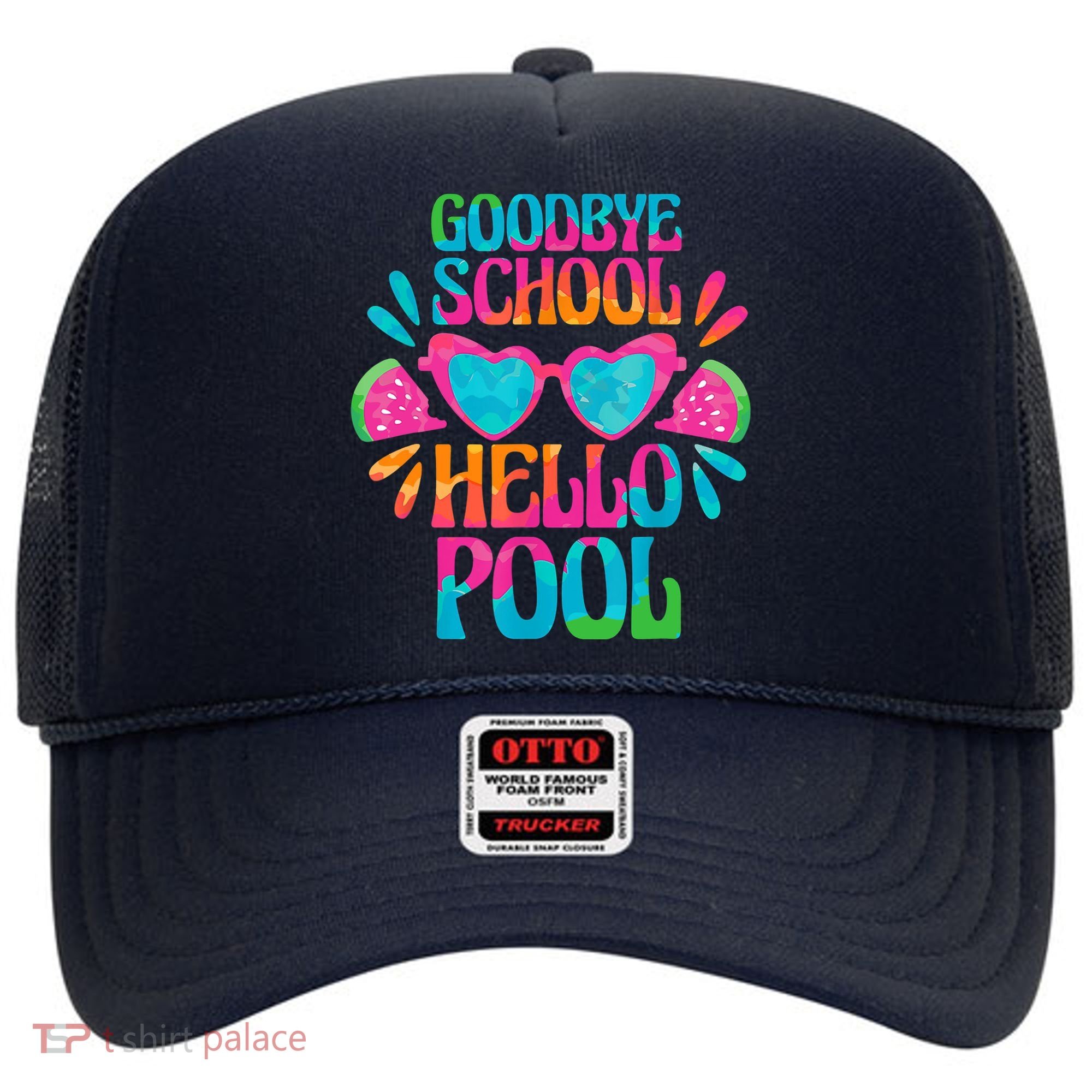 Goodbye School Hello Pool Watermelon Last Day Of School Hat