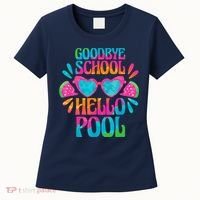 Goodbye School Hello Pool Watermelon Last Day Of School Women's T-Shirt thumb 0