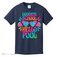 Goodbye School Hello Pool Watermelon Last Day Of School Kids T-Shirt thumb 0