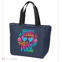 Goodbye School Hello Pool Watermelon Last Day Of School Tote Bag thumb 3