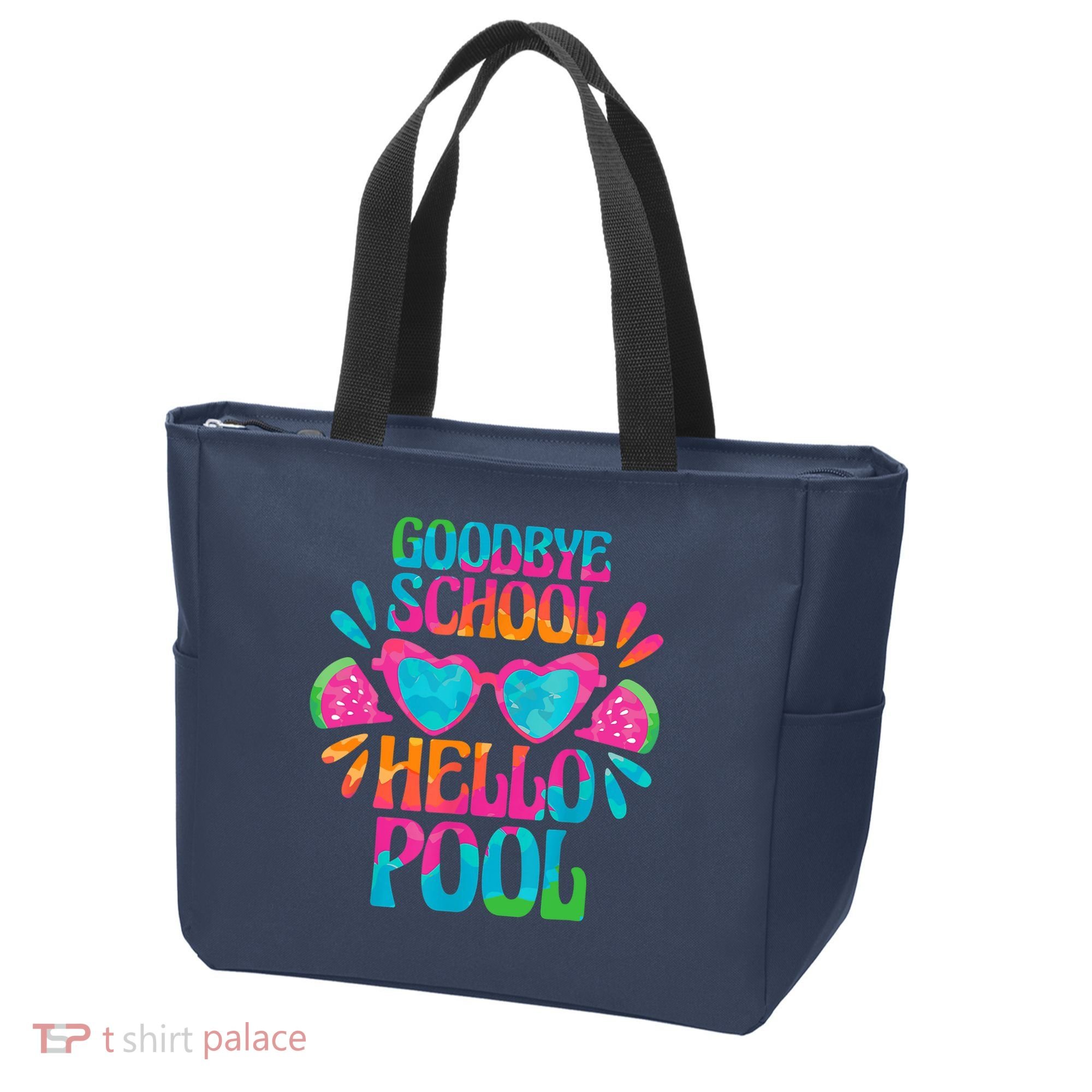 Goodbye School Hello Pool Watermelon Last Day Of School Tote Bag