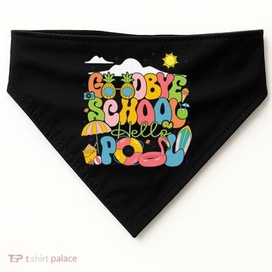 Goodbye School Hello Pool Schools Out For Summer Costume USA-Made Doggie Bandana