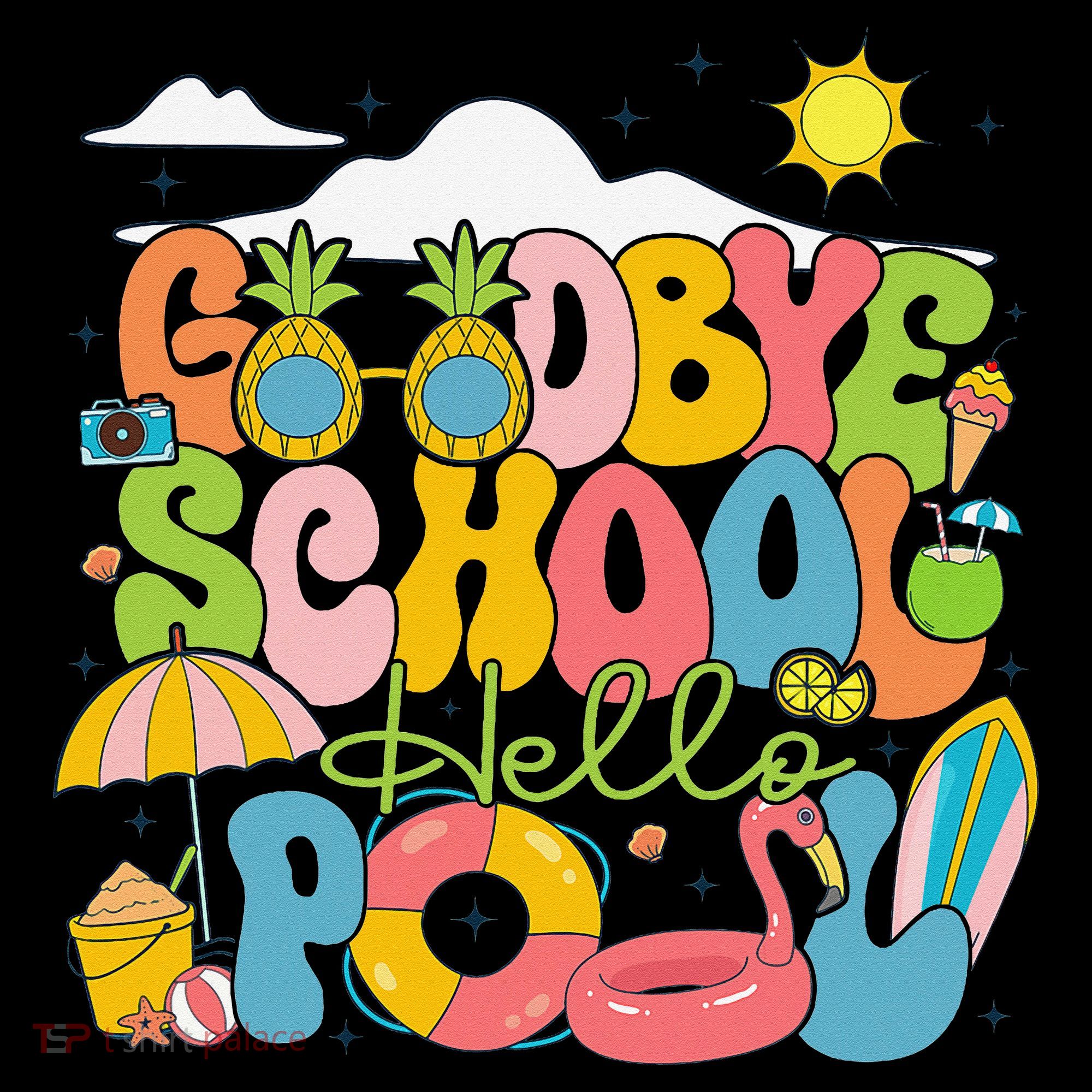Goodbye School Hello Pool Schools Out For Summer Costume Women's Hoodie