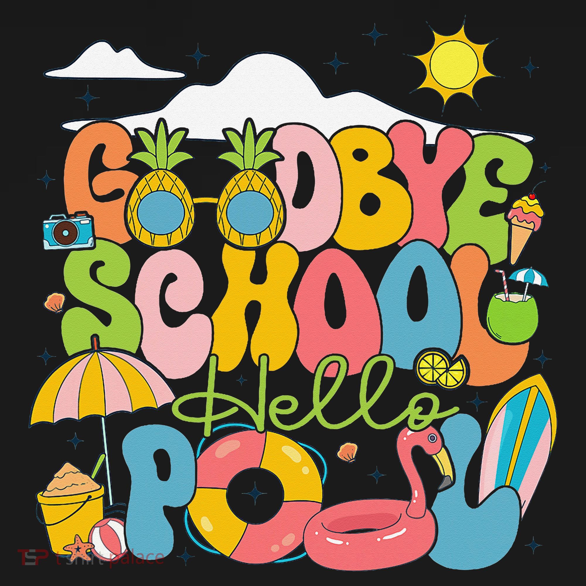 Goodbye School Hello Pool Schools Out For Summer Costume Baby Bodysuit