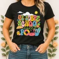 Goodbye School Hello Pool Schools Out For Summer Costume Women's T-Shirt thumb 2