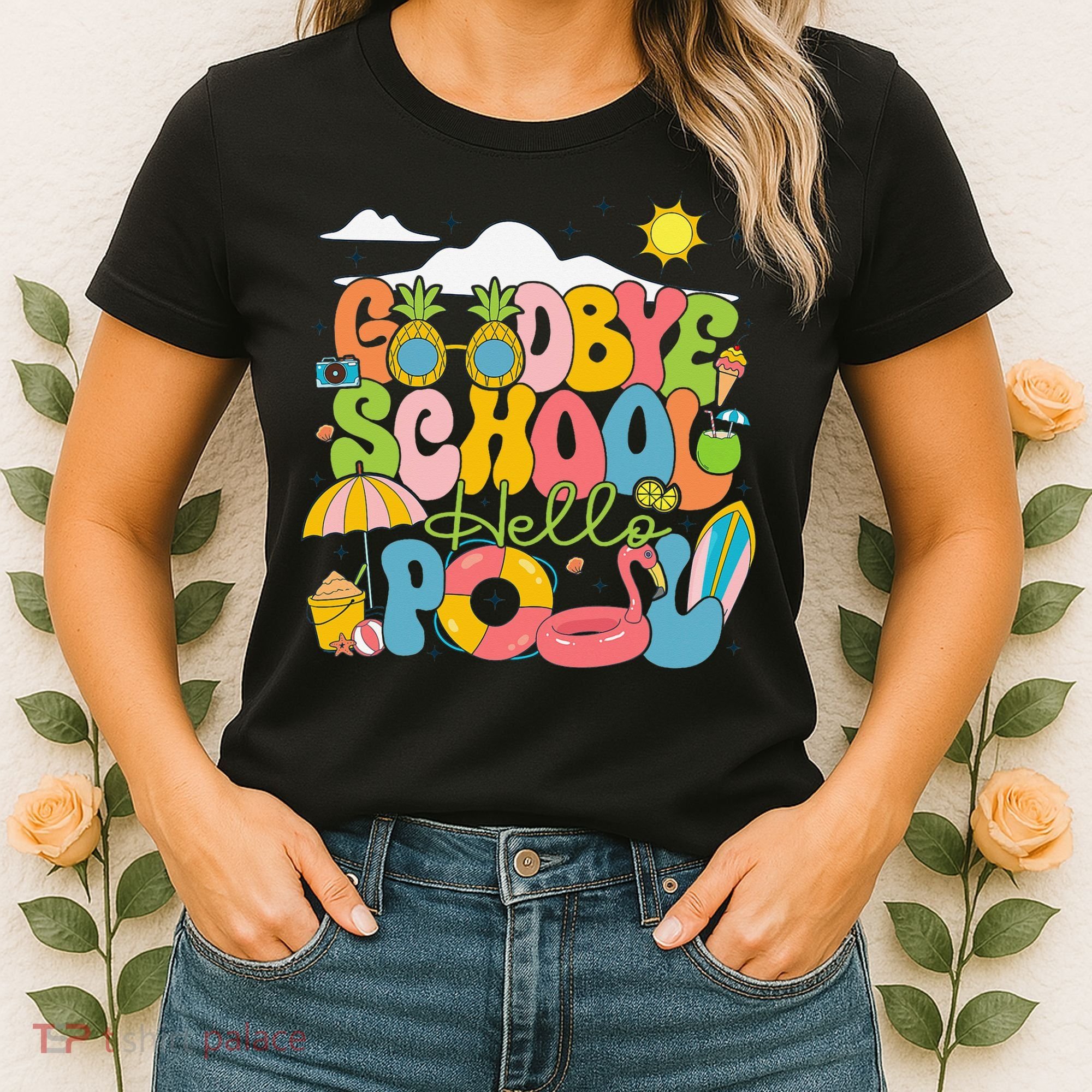 Goodbye School Hello Pool Schools Out For Summer Costume Women's T-Shirt