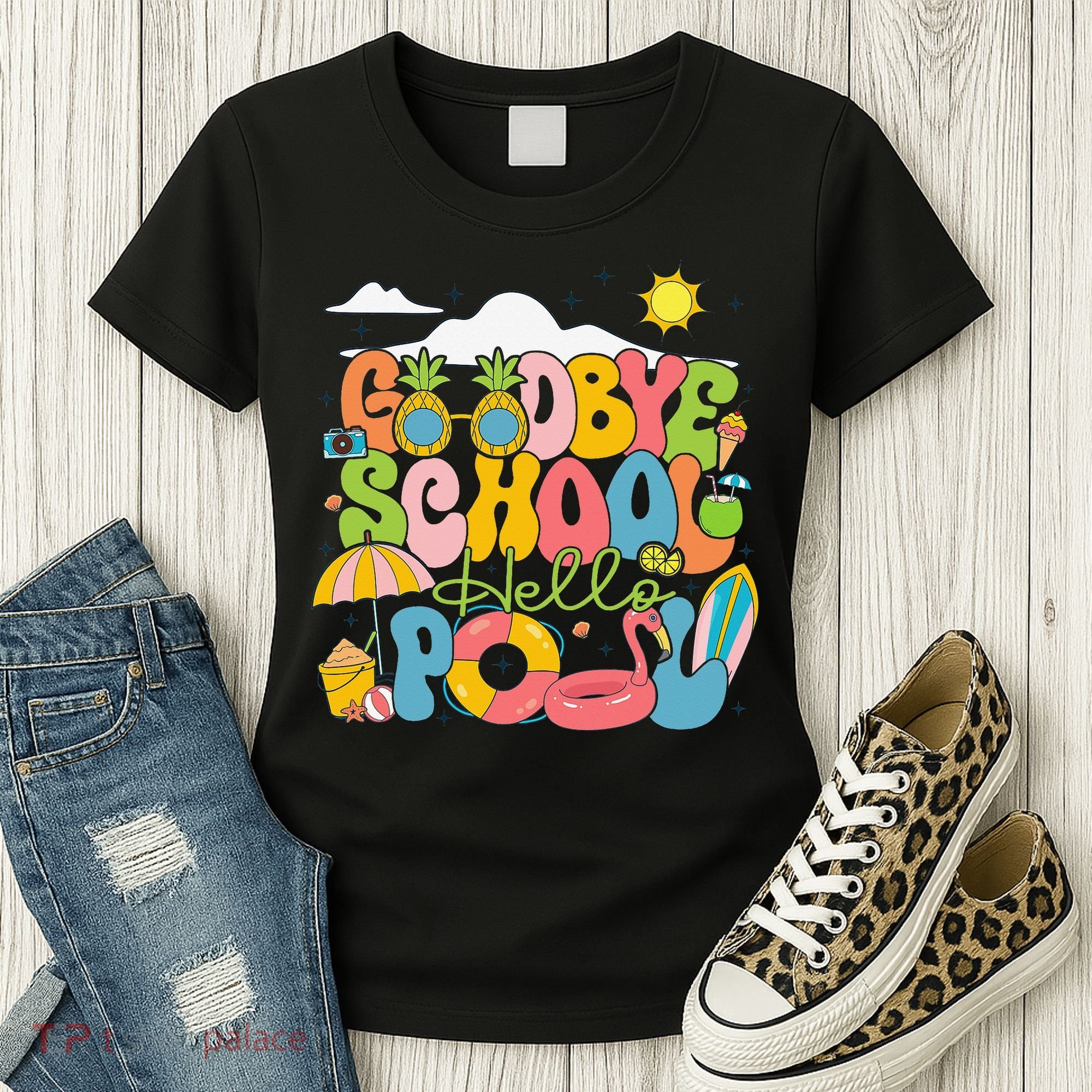 Goodbye School Hello Pool Schools Out For Summer Costume Women's T-Shirt