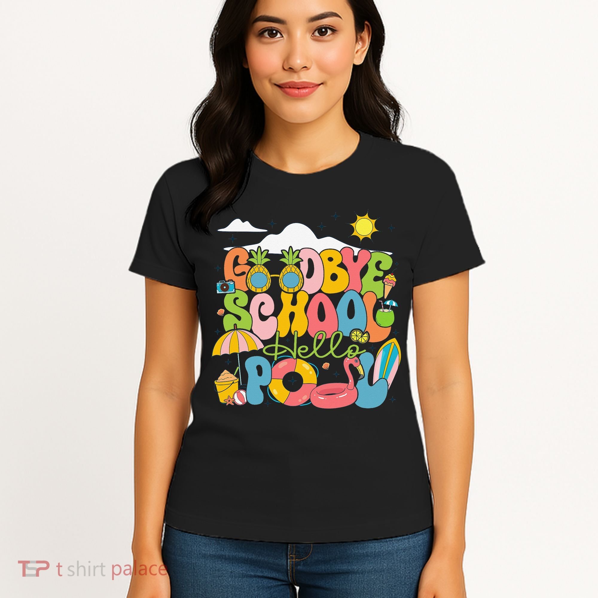 Goodbye School Hello Pool Schools Out For Summer Costume Women's T-Shirt