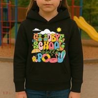 Goodbye School Hello Pool Schools Out For Summer Costume Kids Hoodie thumb 3
