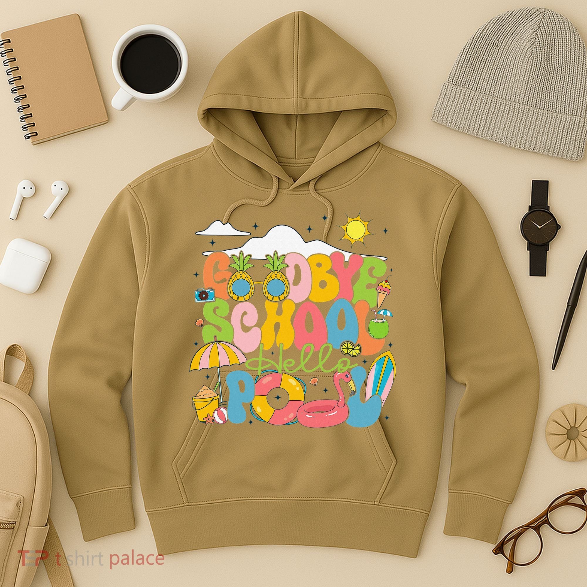 Goodbye School Hello Pool Schools Out For Summer Costume Hoodie