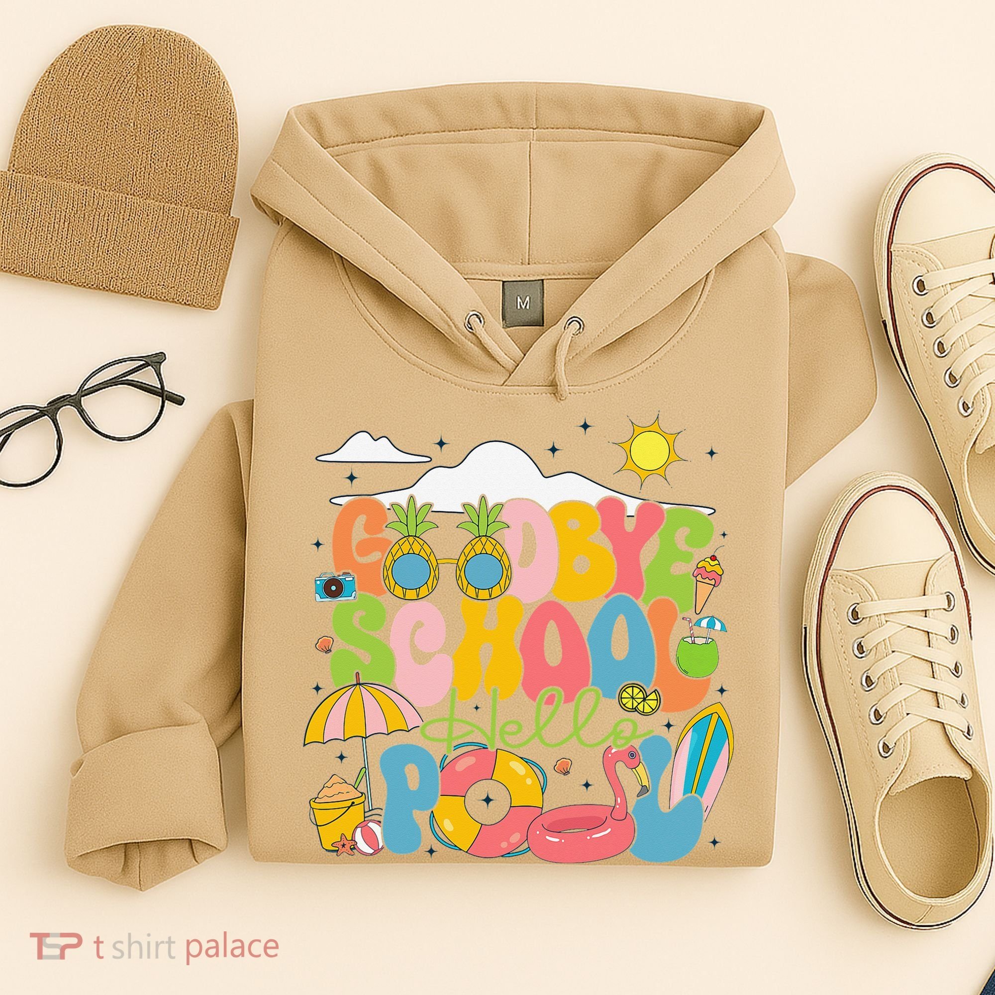 Goodbye School Hello Pool Schools Out For Summer Costume Hoodie