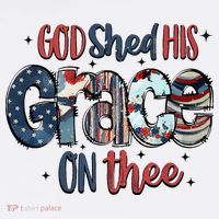 God Shed His Grace On Thee 4th Of July Groovy Patriotic Sweatshirt thumb 3