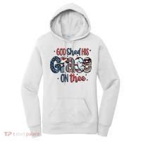 God Shed His Grace On Thee 4th Of July Groovy Patriotic Women's Hoodie thumb 0
