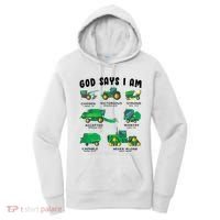 God Says I Am Tractor Farm Truck Bible Verse Women's Hoodie thumb 0