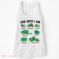 God Says I Am Tractor Farm Truck Bible Verse Women's Tank Top thumb 0