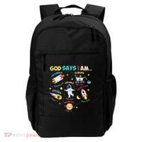 God Says I Am Outer Space Themed Bible Christian Backpack thumb 0