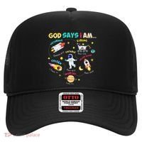 God Says I Am Outer Space Themed Bible Christian Hat thumb 0