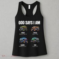 God Says I Am Christian Monster Truck Women's Tank Top thumb 3