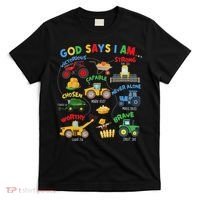God Says I Am Bible Verse Farm Tractor Farmer Tractors T-Shirt thumb 0